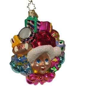 Vtg Christopher Radko “Mrs. Claus With Gifts” European Handblown Glass Ornament